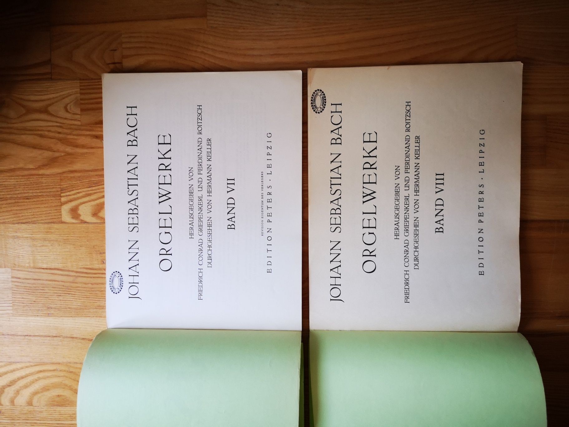 Bach, orgelwerke, tom 1,5,7 i 8, nuty na organy
