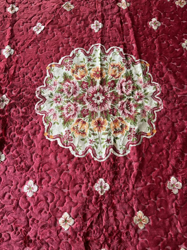 Carpete de veludo vintage italiana 195x220