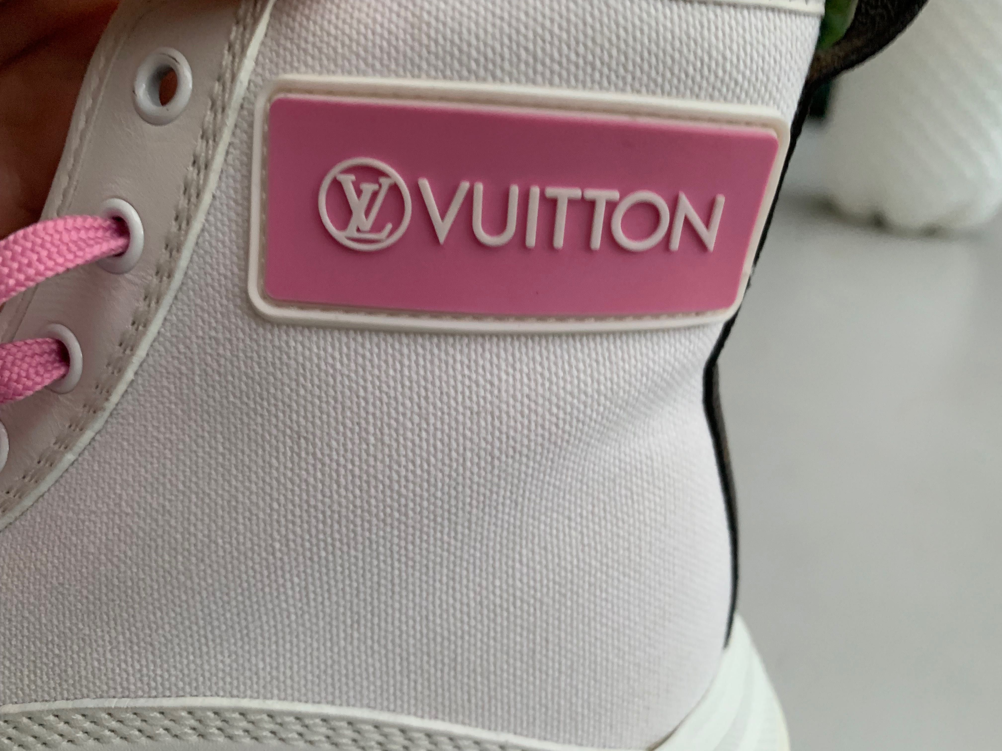 Sapatilhas da louis vuitton pink high top sneakers