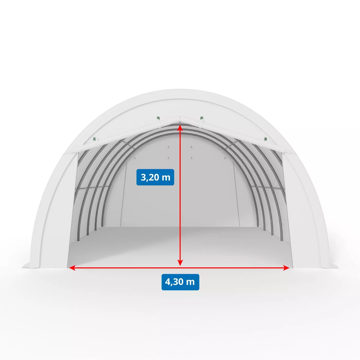 Hala łukowa 6,1x12,8m Solidna konstrukcja Gruba plandeka!