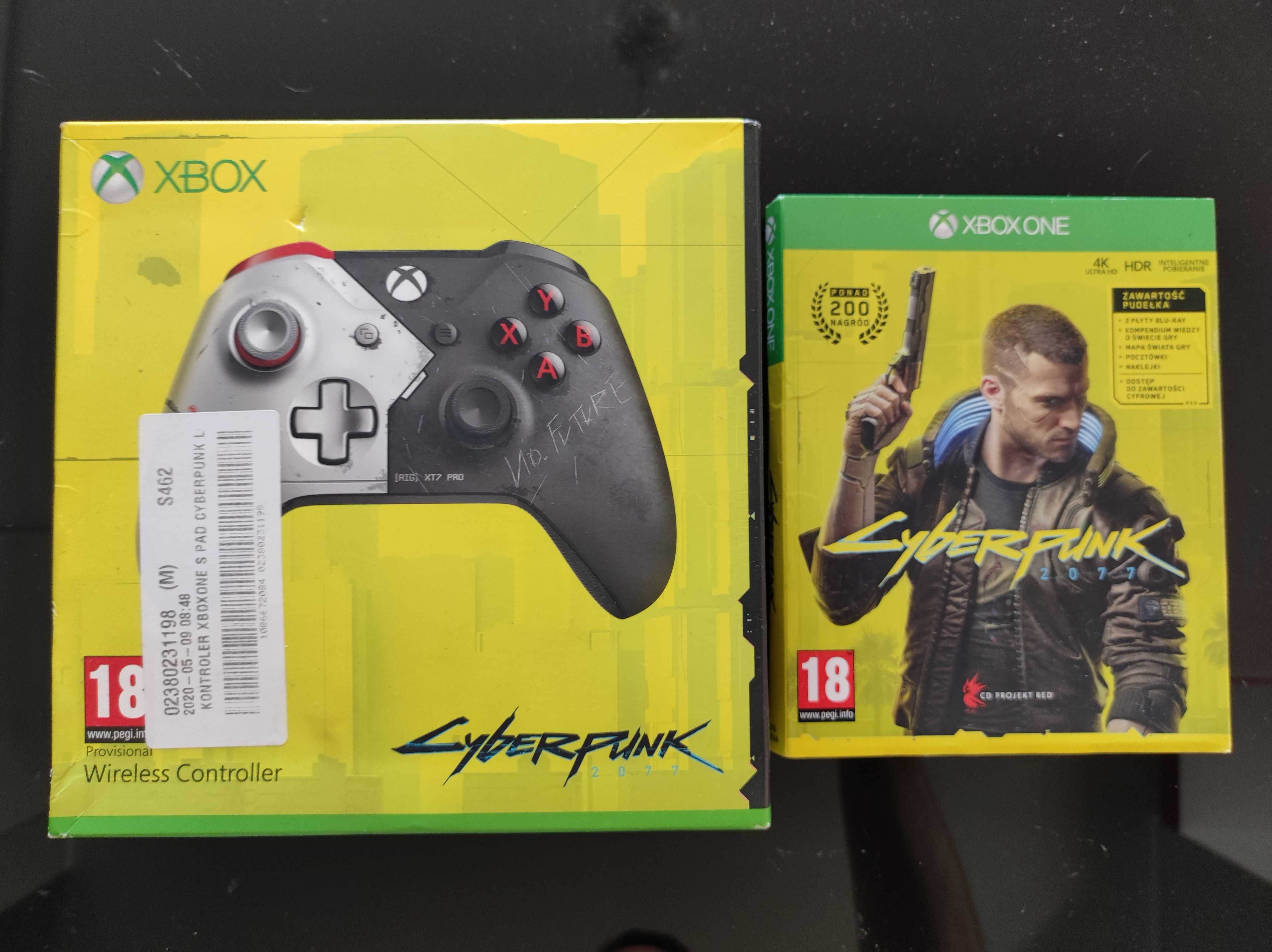 Nowy zestaw Pad Cyberpunk 2077 oraz gra na Xbox One Series w pudełku