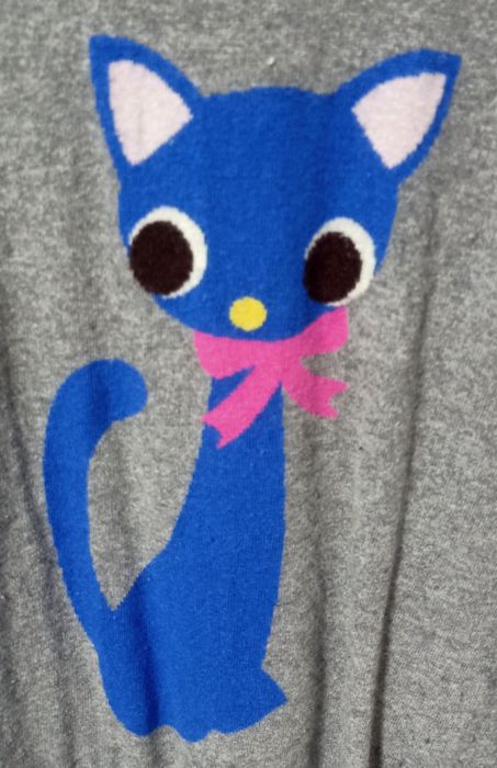 Sweterkowa sukienka z kotkiem mini boden 152/158 z kaszmirem