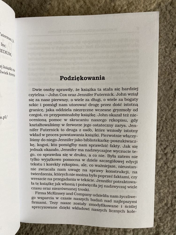 Poszukiwanie doskonałości w biznesie Thomas J. Peters