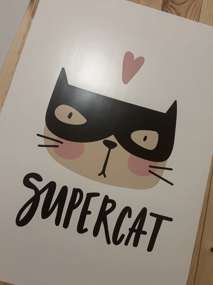 Kocie plakaty super bohater supercat kot koty plakat cat