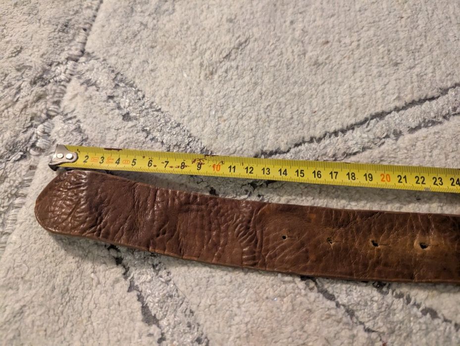 Pasek brązowy skórzany Calvin Klein