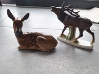 Figurka Sarna i Jelen fasold&stauch porcelana ceramika