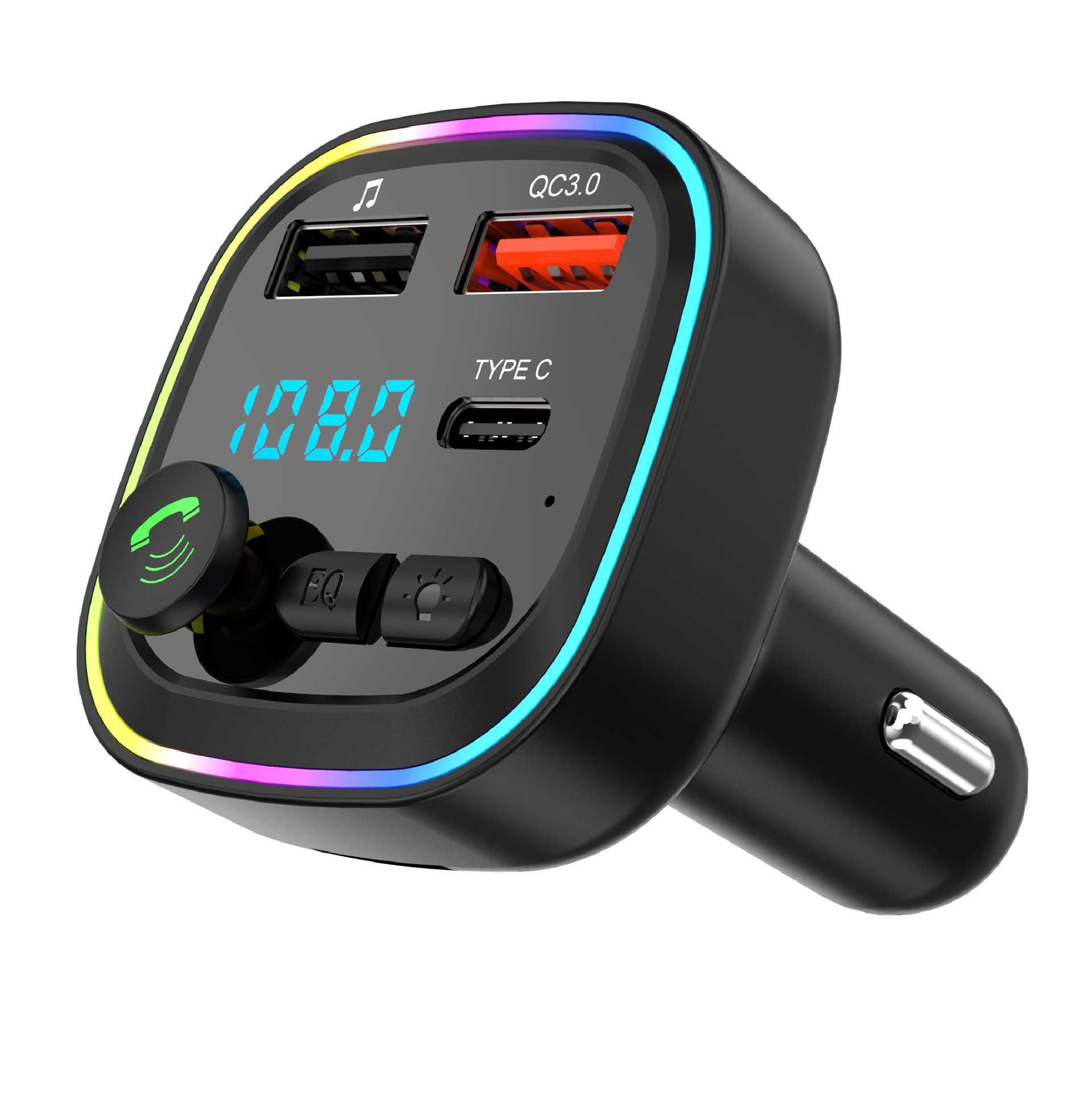 TRANSMITER bluetooth samochodowy FM3x USB adapter SZYBKA ŁADOWARKA MP3
