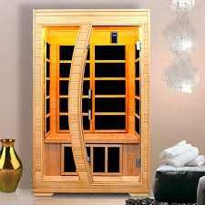 Sauna kabina infrared na podczerwień szklana 2os drewno 230V radio