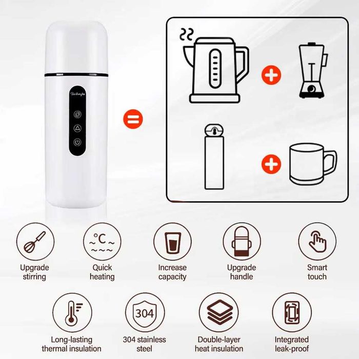 Czajnik - termos elektryczny z funkcja mieszania 12V/24V