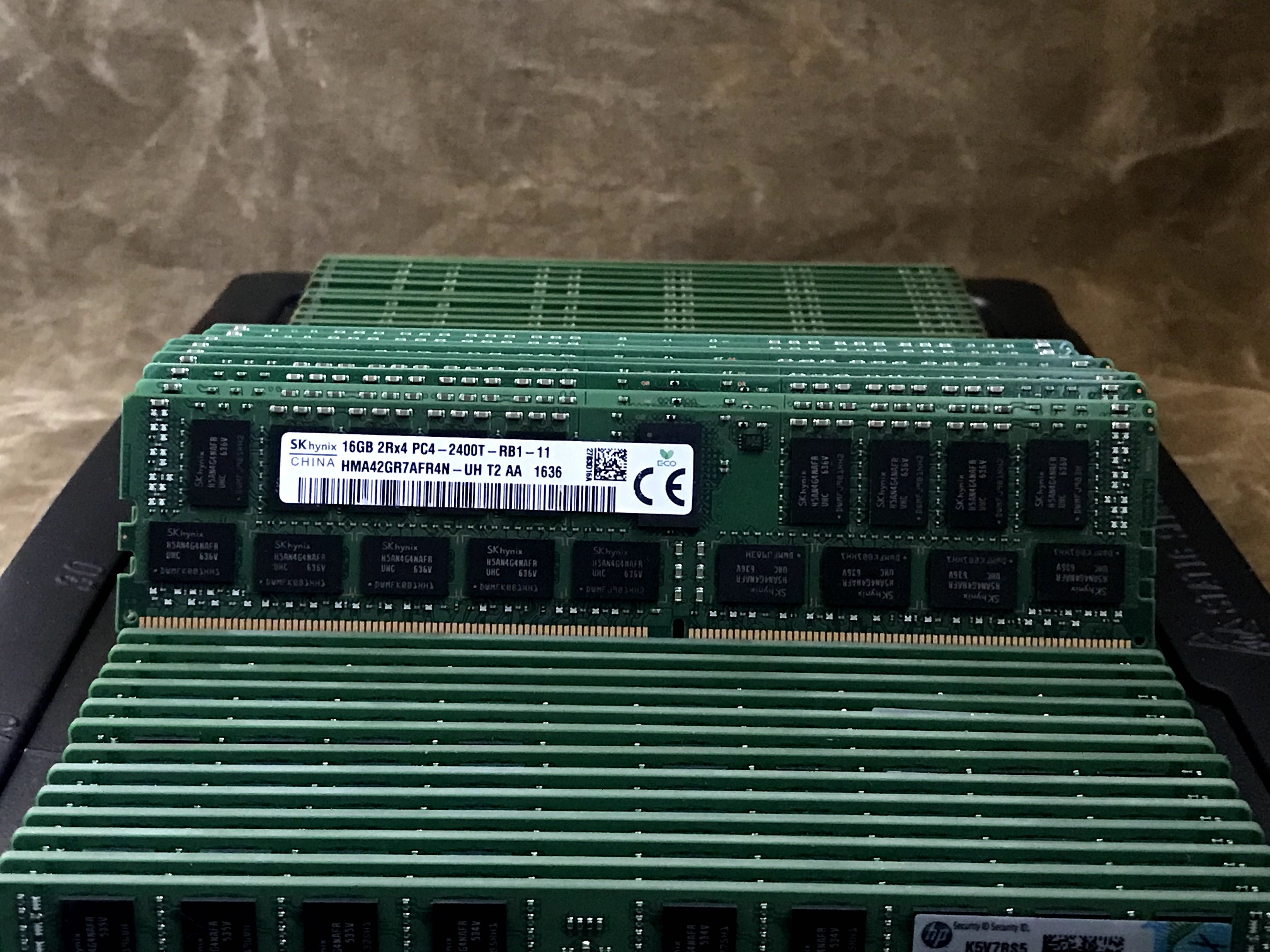 Серверна памʼять DDR4 16GB PC4 2400T ECC REG Samsung / Hynix / Micron
