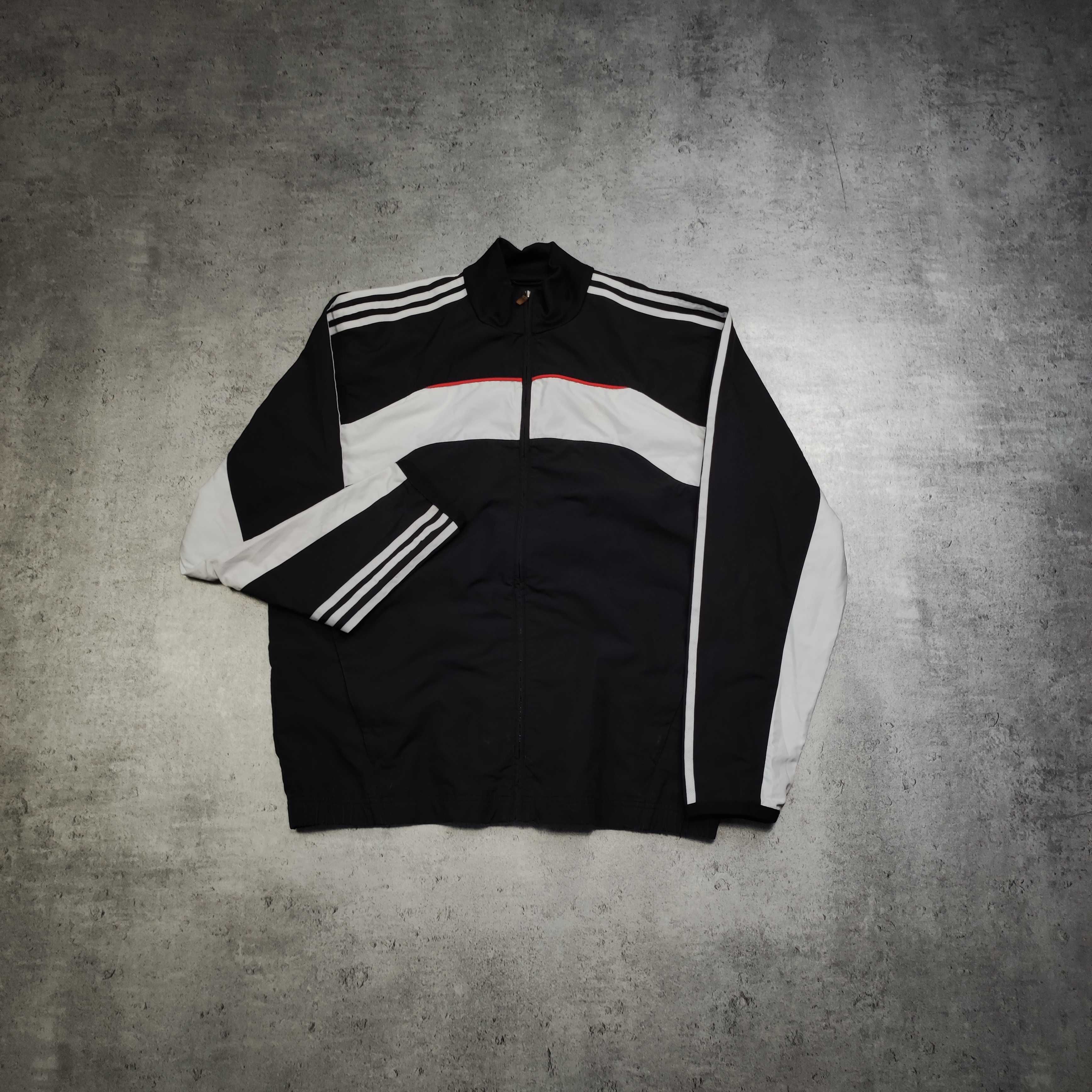MĘSKA Bluza Kurtka Lekka Wiatrówka Adidas Suwak 3 Paski Stójka Clima
