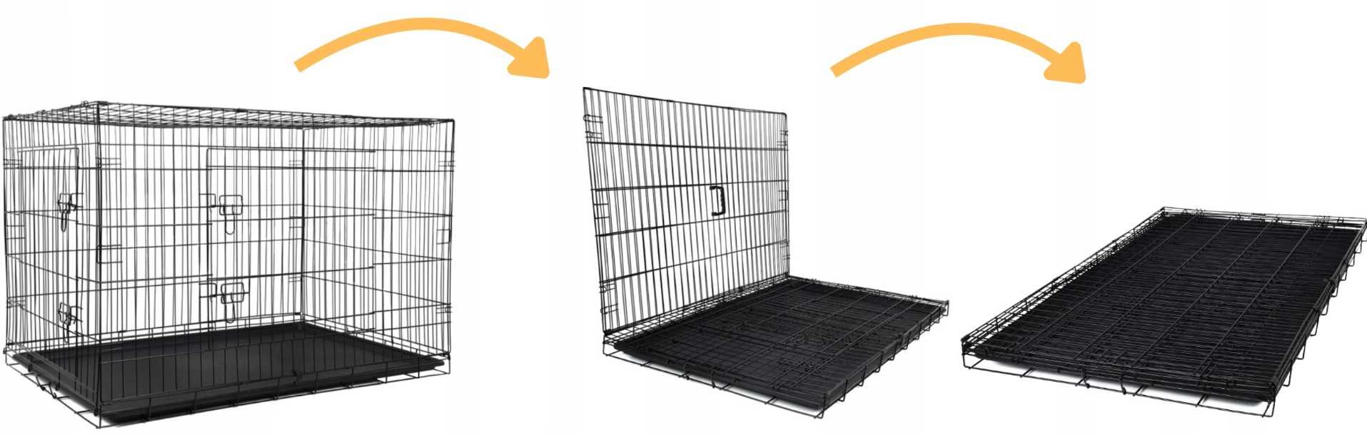 Klatka kennelowa 3XL metalowa dla psa 122x74x80 Funfit