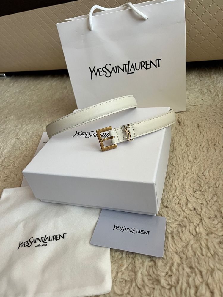 YSL, Saint Laurent, kremowy, biały, numery, 2 cm