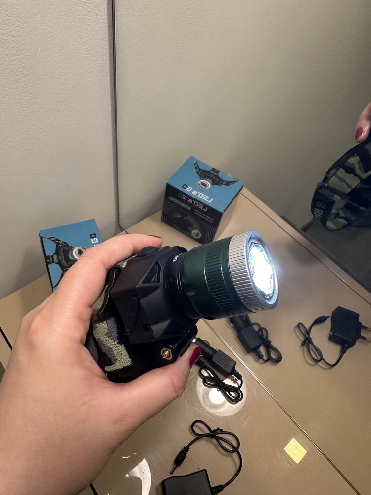 Ліхтарик налобний LEDS GO BL-6902 + UF діод