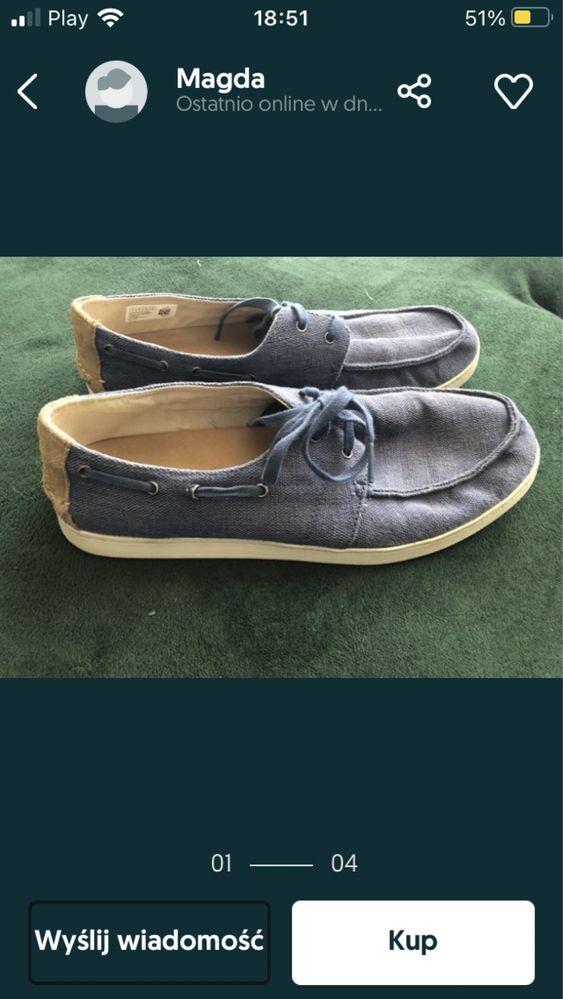 Mokasyny męskie Toms 44