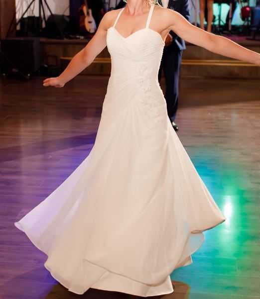 Sukienka ślubna wiązana z trenem (160 cm)