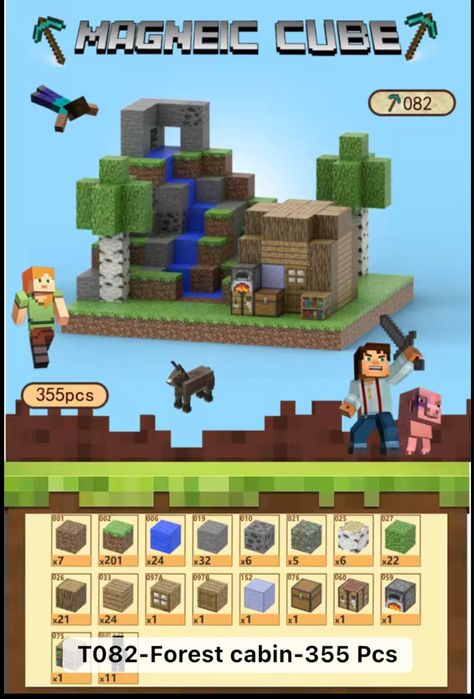 Конструктор магнітний MineCraft для дітей МайнКрафт