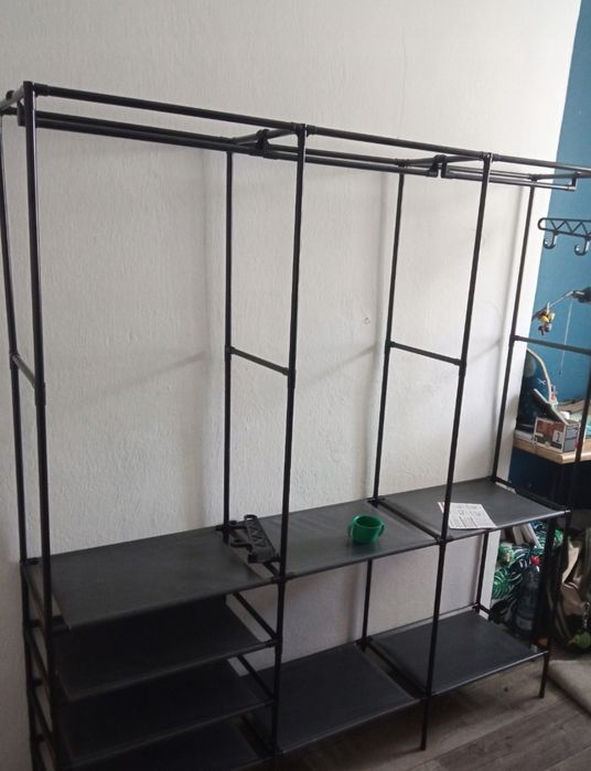 Nowa składana szafa garderoba wieszaki półki tani organizer na ubrania