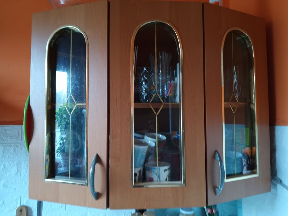 Szafka barek szuflada półk szafki szyby olcha