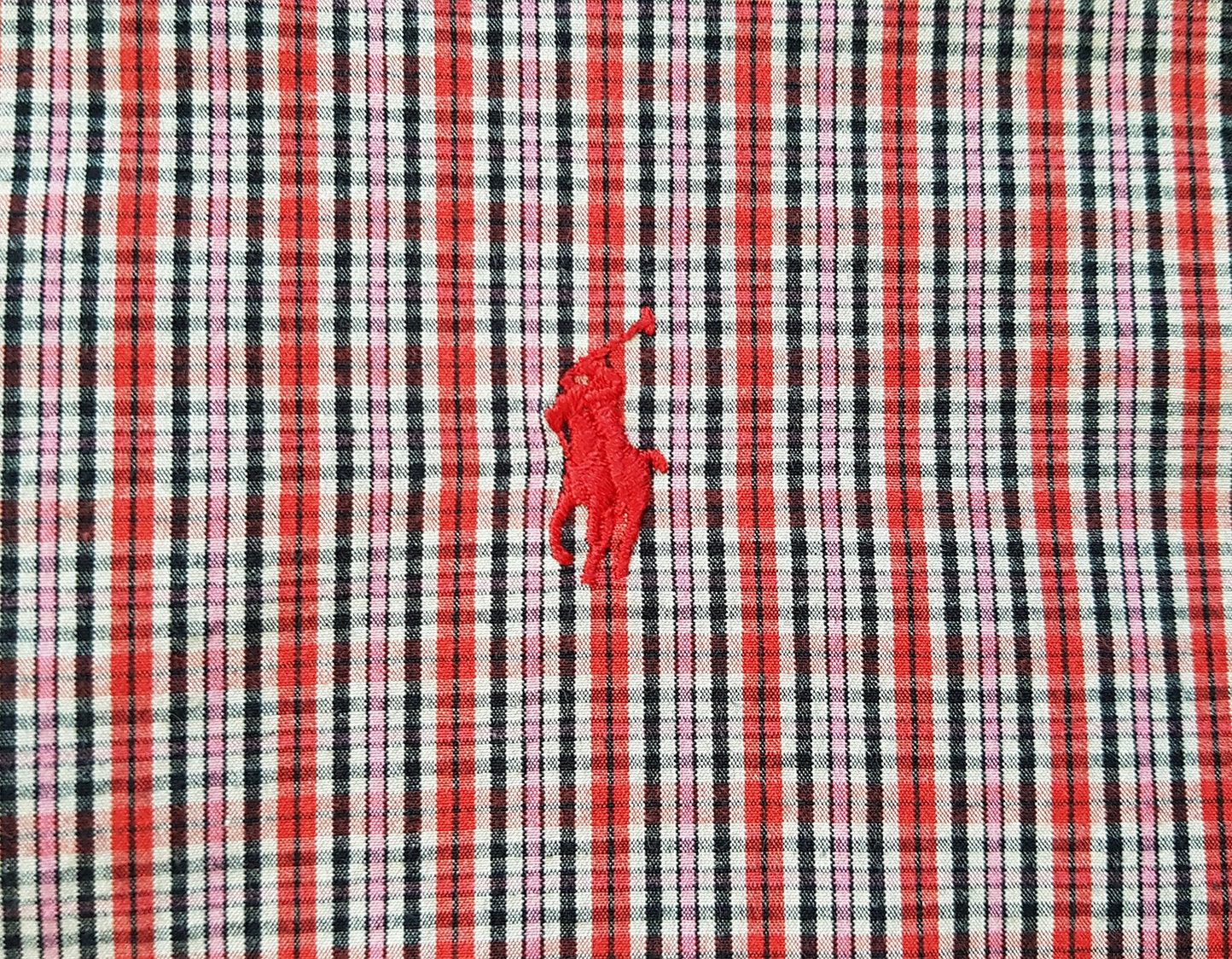 RALPH LAUREN Polo рубашка custom fit Оригинал L красная клетка
