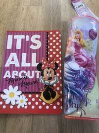 Piórnik szkolny Księżniczki Disneya wraz z zeszytem Myszka Mickey