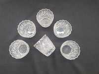 Szklanki kryształowe 6 sztuk szlifowane Vintage PRL