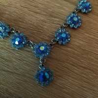 Naszyjnik niebieski z kryształkami