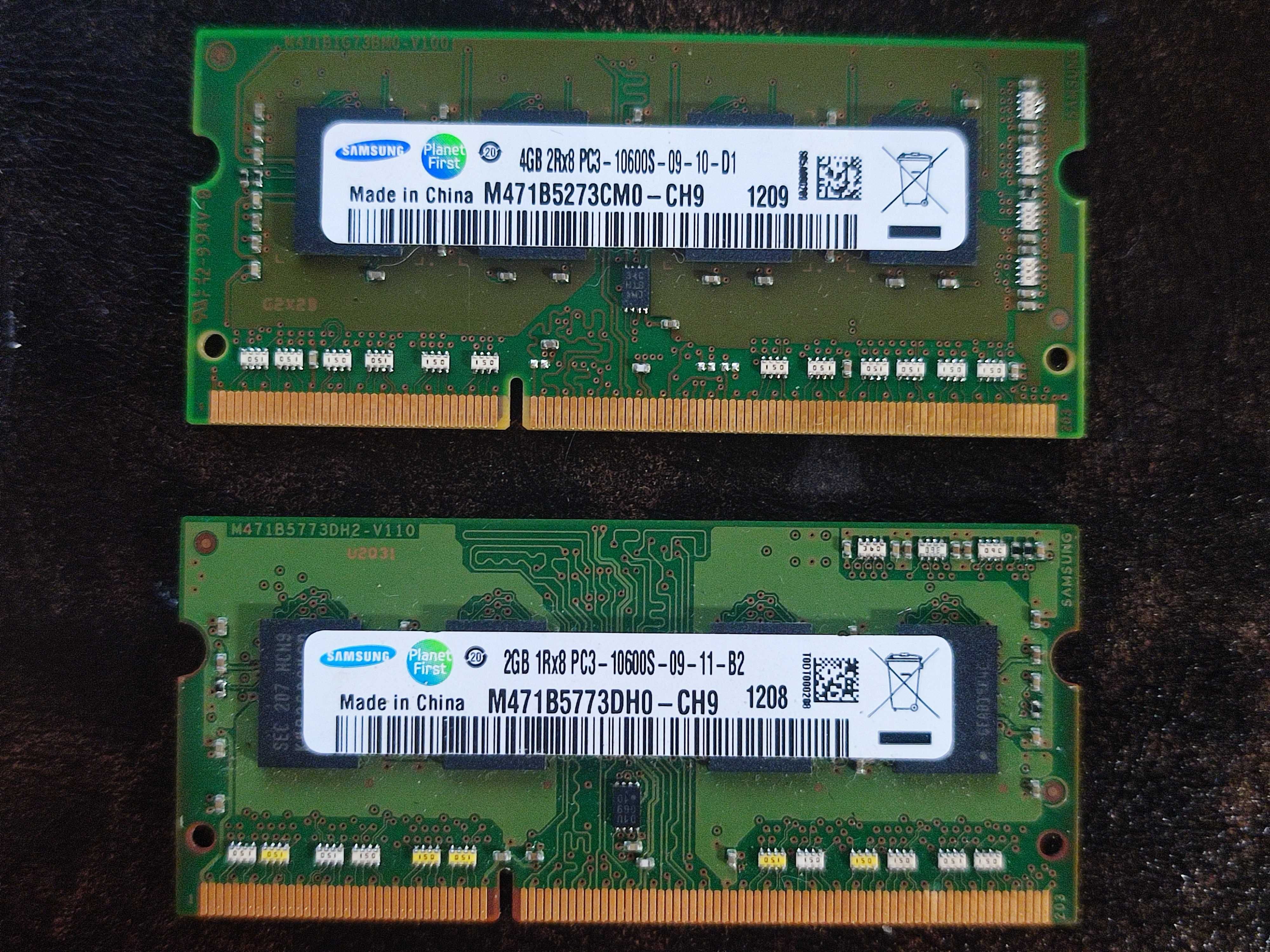 Модуль памяти для ноутбуків Samsung SO-DIMM DDR3 6GB(4+2)/1333 Mhz.