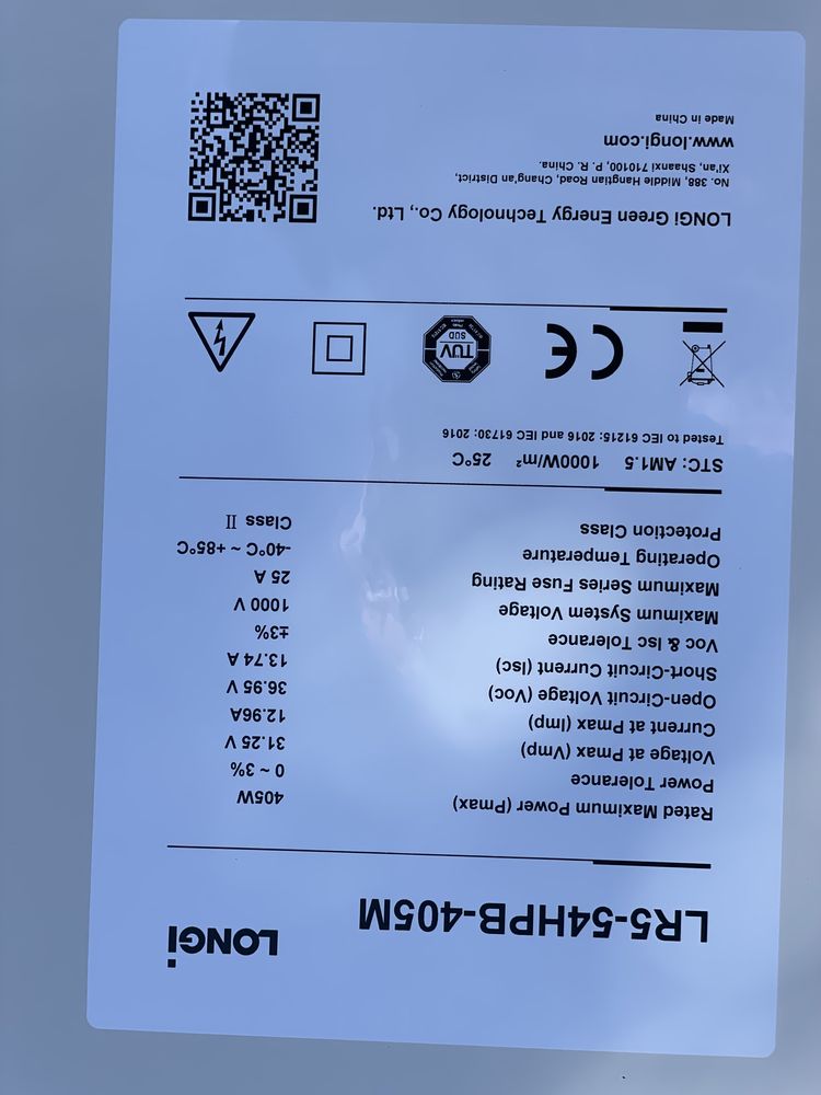 Panele  Moduły Longi LR5-54HPB-405M