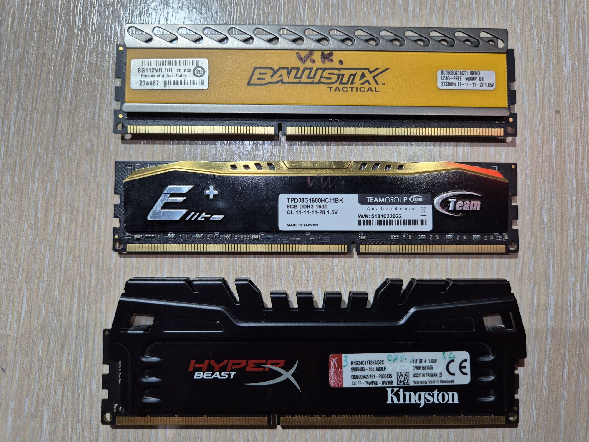 Оперативна пам’ять HyperX Fury, Team Elite, ddr3 8gb, 1600/2133mgz