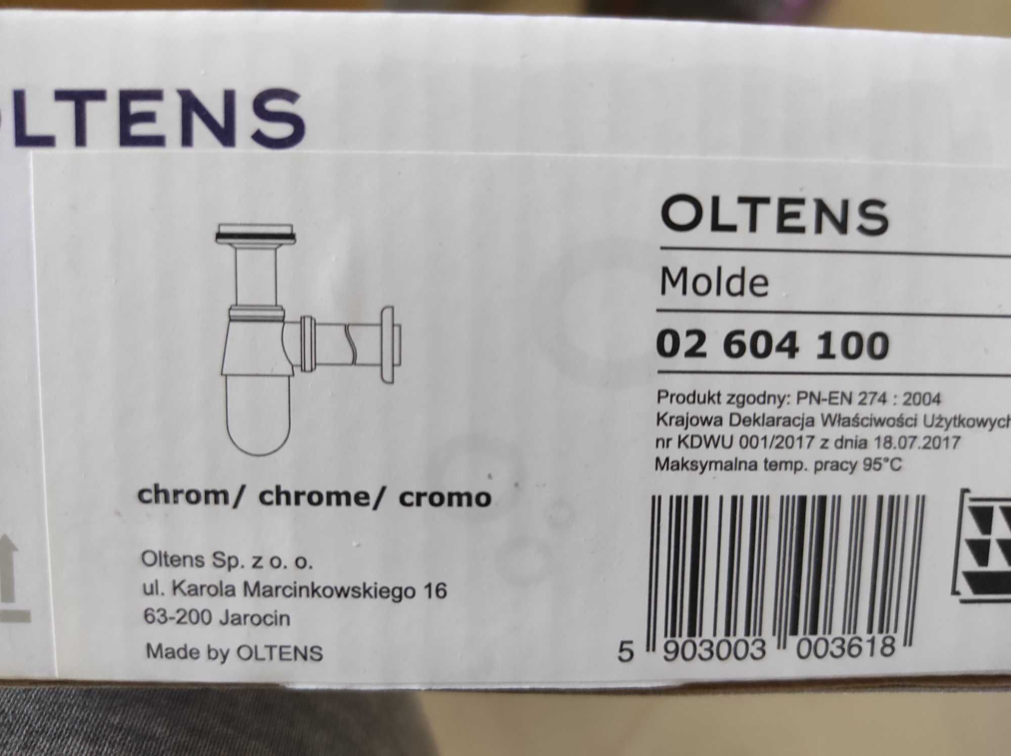 Syfon Oltens umywalkowy chrom  2 szt. nowe