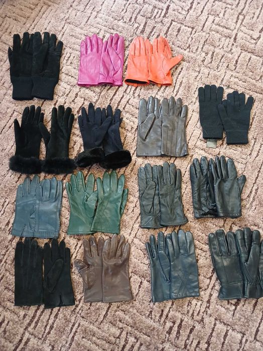 Рукавички шкіряні, замшеві та шерстяні чоловічі та жіночі