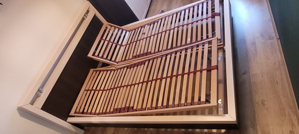 Drewniane łóżko - stelaże regulowane, solidne i zadbane 160x200