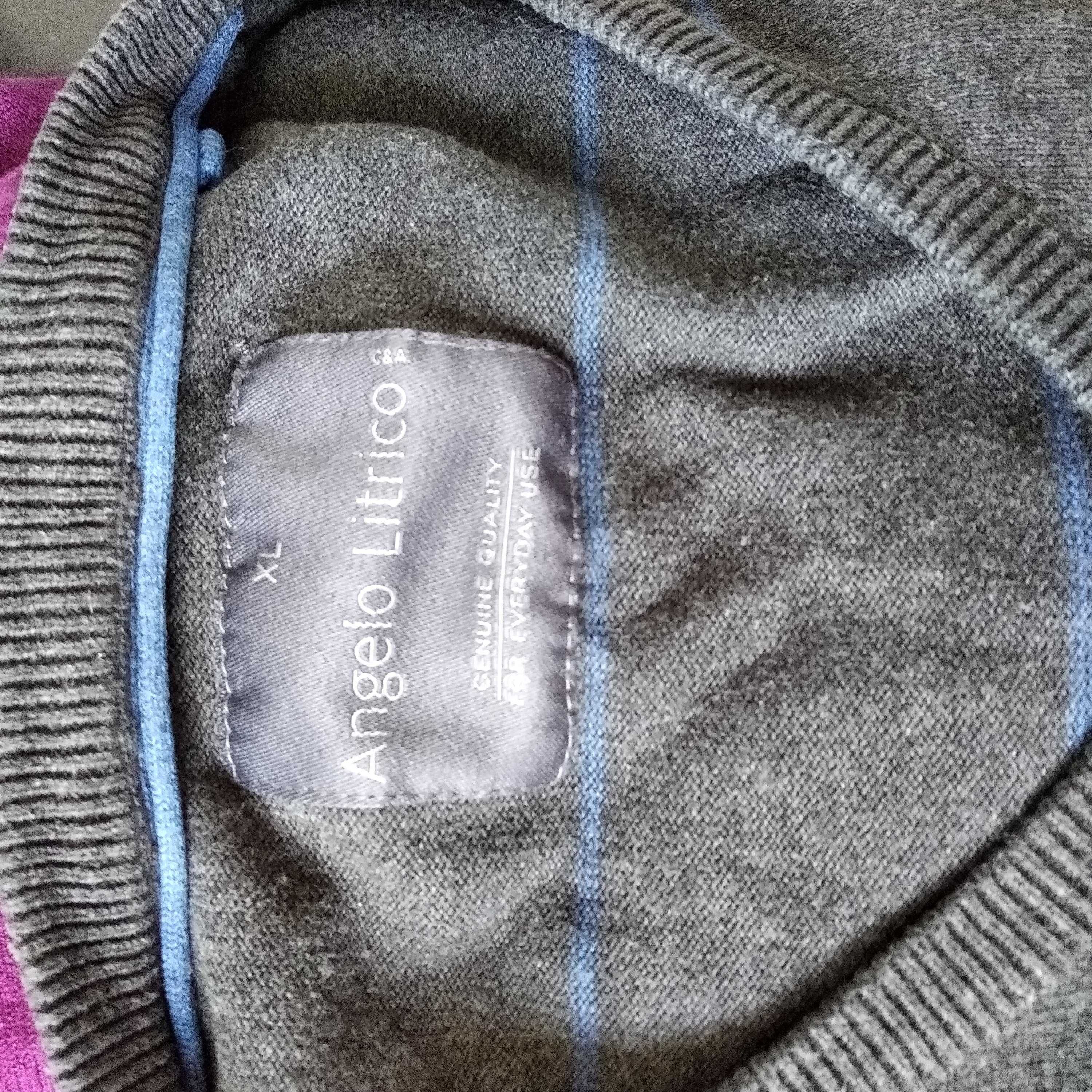 Szary sweter męski w paski C&A XL