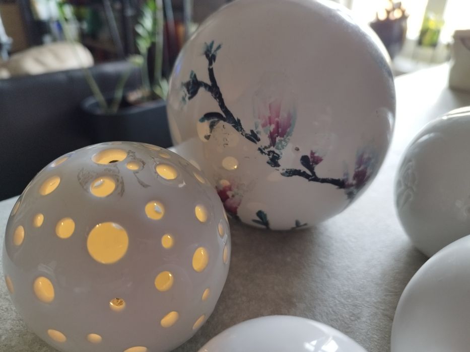 Zestaw ozdobnych kul ceramicznych nowoczesne wnętrza
