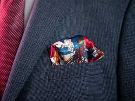 CH-104 Poszetka Jedwabna Fryderyk Chopin - 30x30cm, 100% jedwab