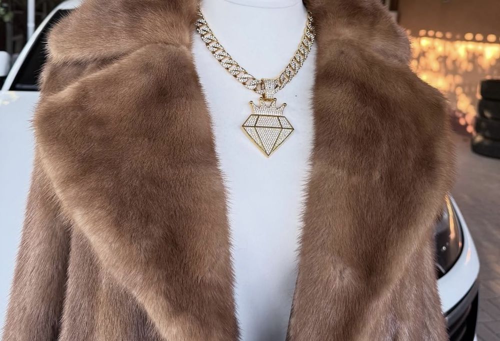 Шикарна норкова шуба / довга / 120 см