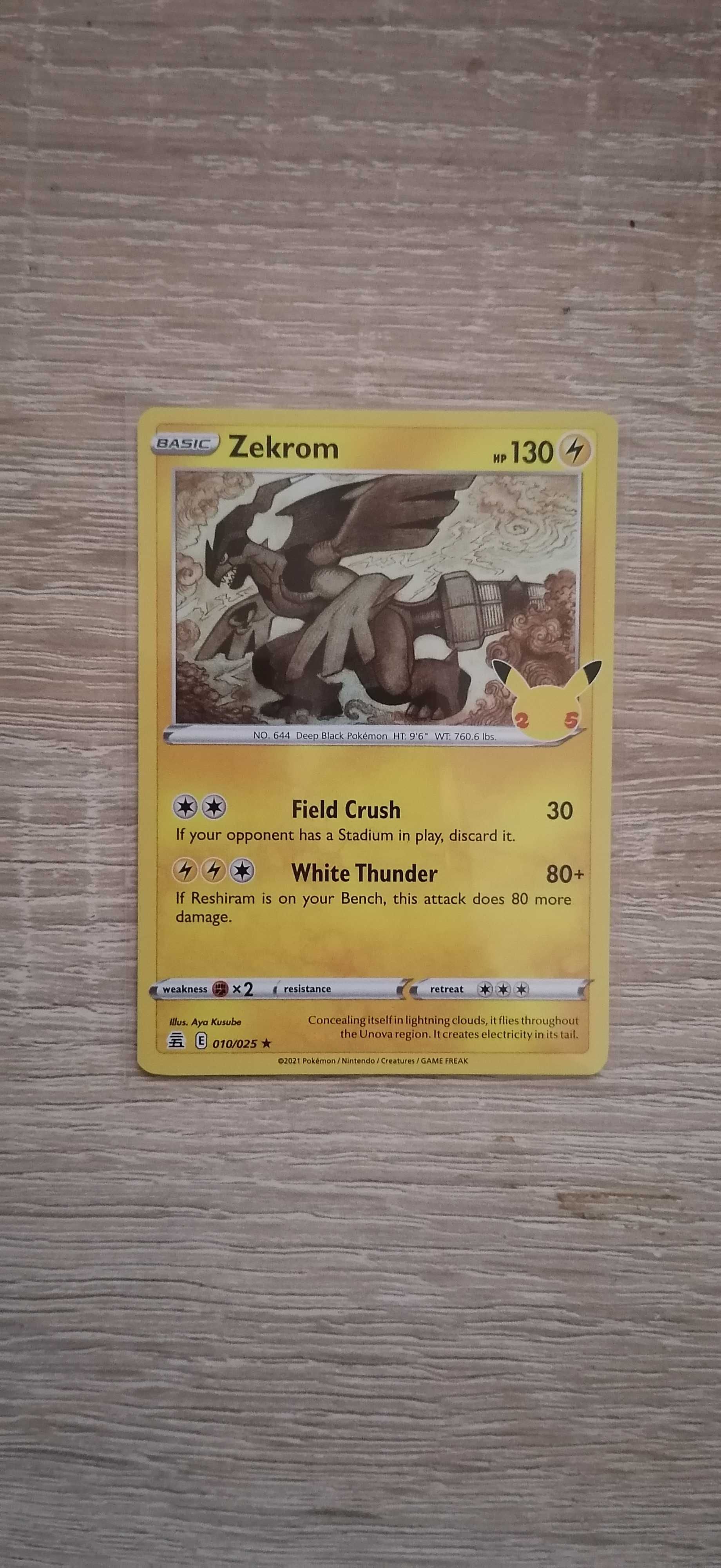 Pokemon Zekrom 10/25 Celebrations Holo