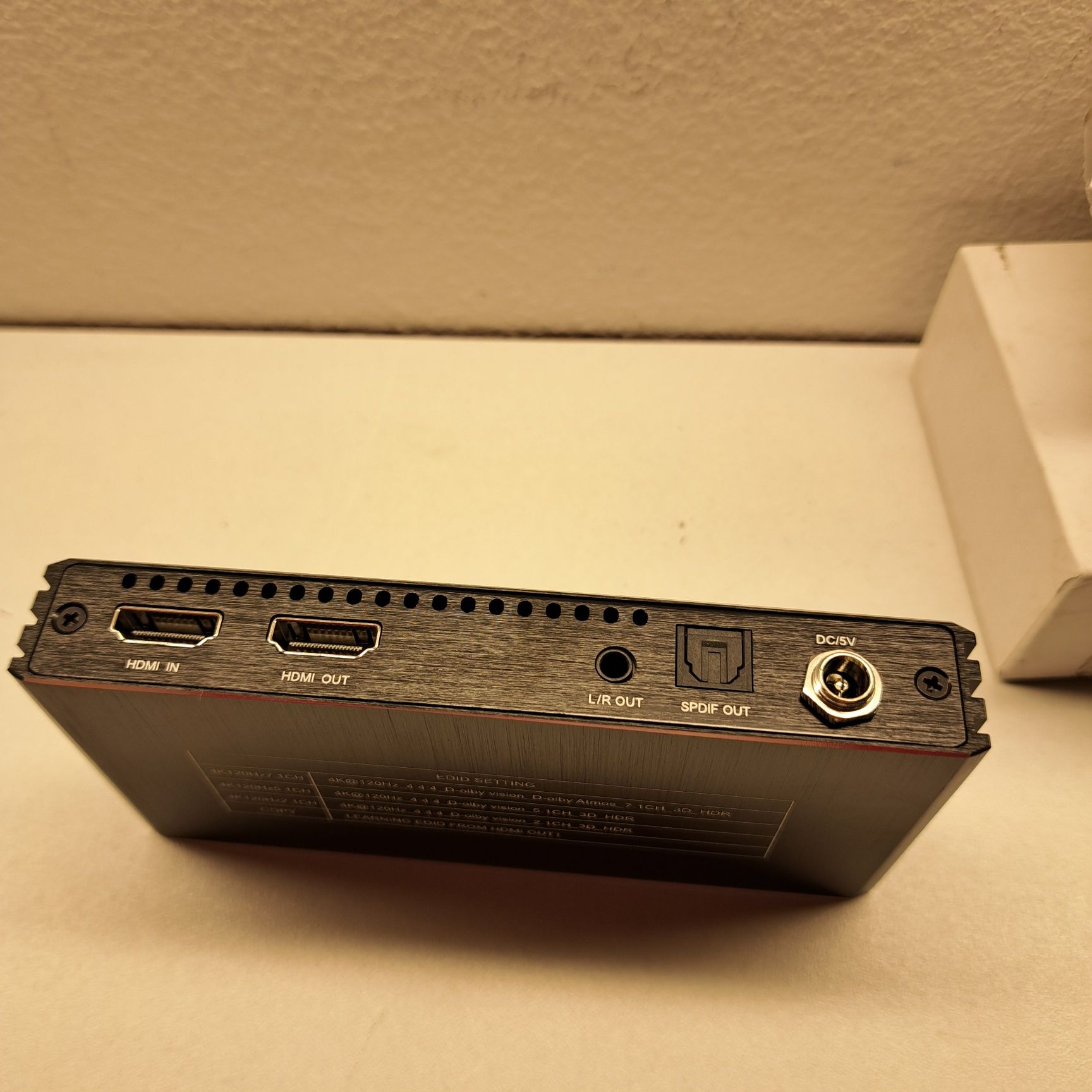 EZCOO Ekstraktor audio HDMI 4K 120Hz 8K 7.1/5.1/2.1ch EDID Switch Atmo