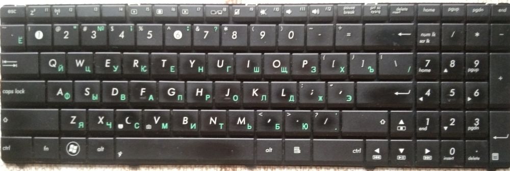 Клавіатура оригінал ASUS A52/K52, туго спрацьовують кнопки