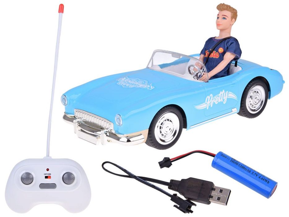 Autko na pilota Retro Cadillac Lalka Stylowy kierowca Ken