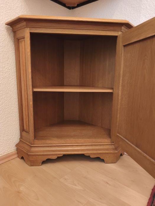 Witryna narożna dębowa