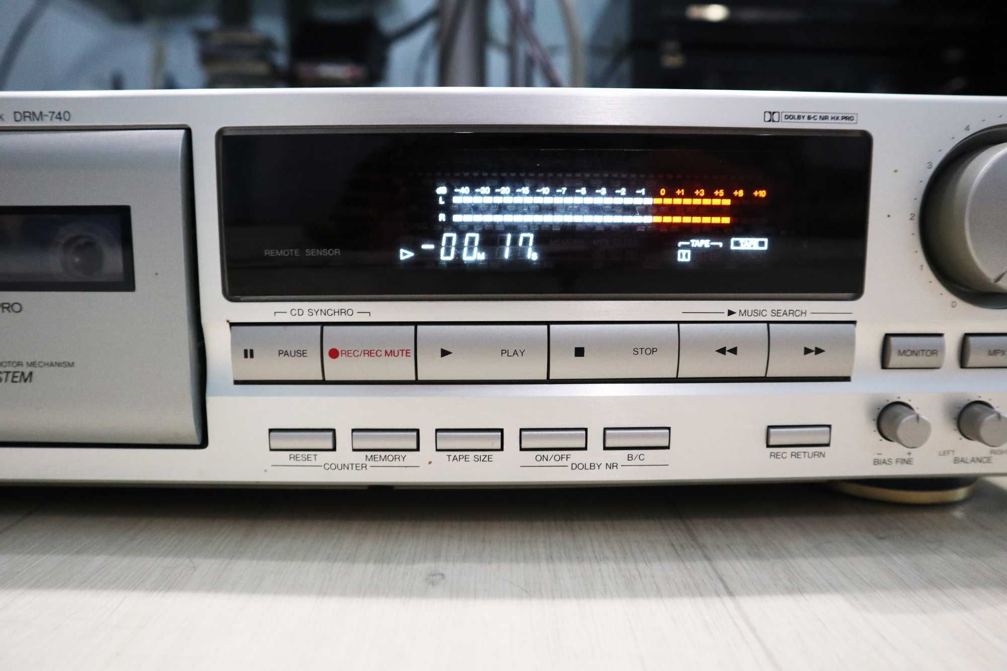Кассетная дека DENON DRM 740 два тон вала 3 головки