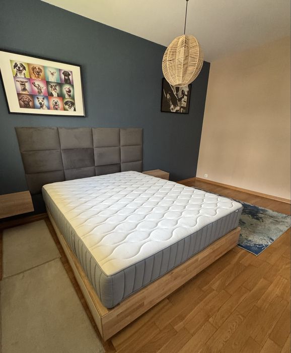 Rama lozka i materac 160x200 ikea