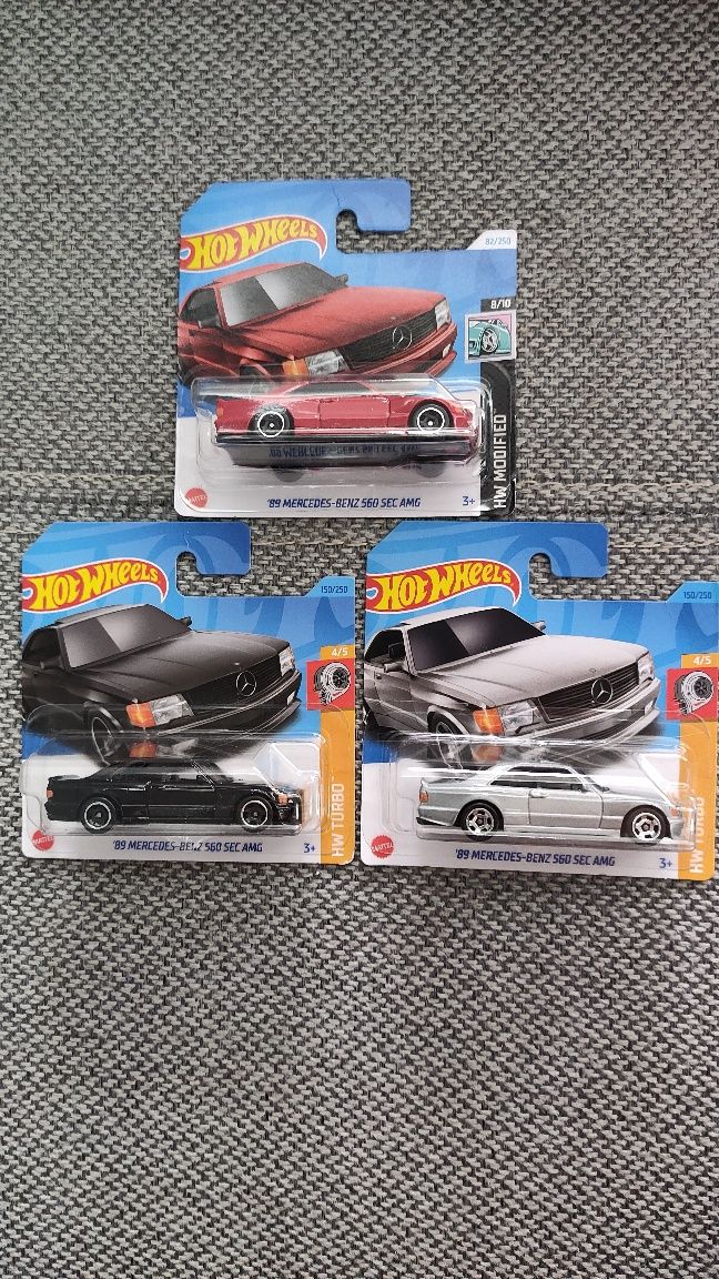 Nowy Hot Wheels 3x Mercedes SEC 560