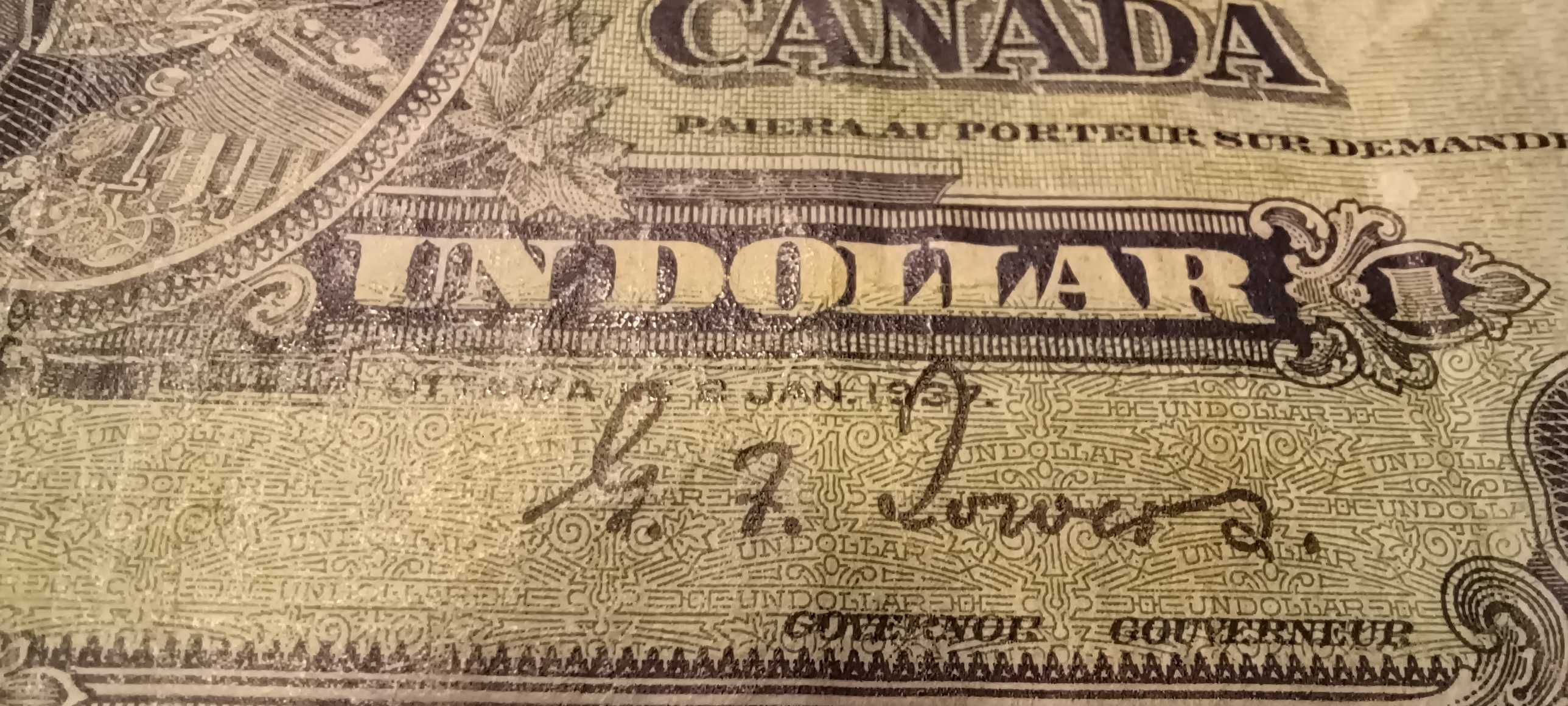 1 dolar kanadyjski 1937