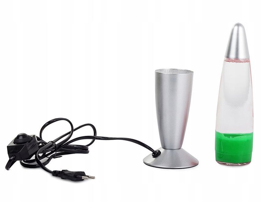 Lampa Lava Ozdobna Lawa Z Woskiem 220V Zielona
