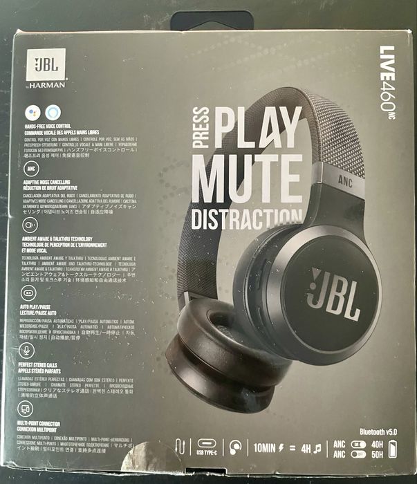 JBL Live 460NC na caixa como novos