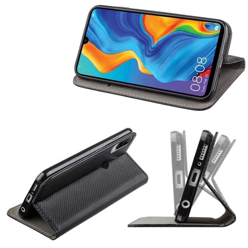 Etui Smart Magnet do Huawei P30 Lite + Szkło Hartowane