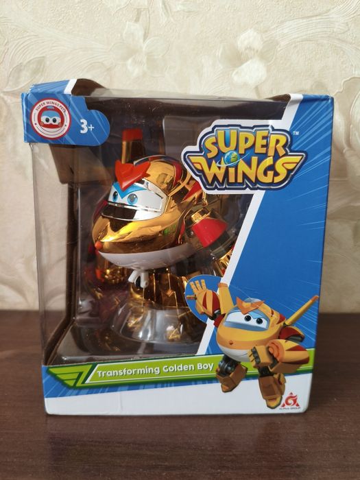 Super Wings Супер Крила трансформери Jett Джет, Golden Boy, Crystal
